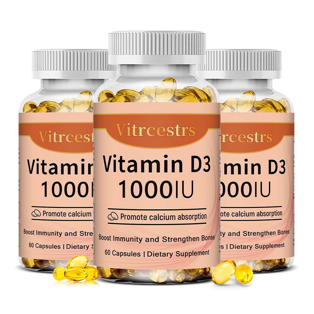 Health Wellness Vitamins - Vitamin D3 1000 IE Kapseln, unterstützt