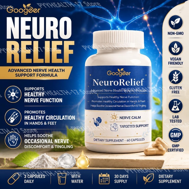Health Wellness Vitamins - Googeer NeuroRelief Advanced Nervengesundheitskapseln Tägliche Unterstützung