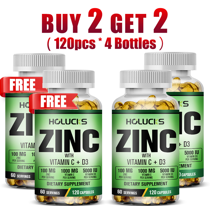 Health Wellness Vitamins - HOLUCKS Premium Zink Vitamin C D3