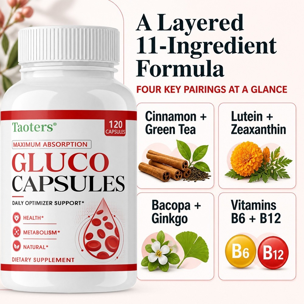 Health Wellness Vitamins - Gluco-Kapseln – Maximale Absorption, Unterstützung der