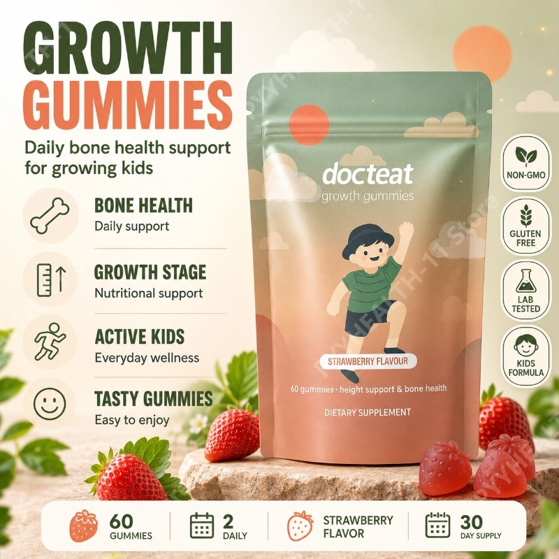 Health Wellness Vitamins - Kinder-Kalzium-Gummibärchen mit Vitamin D3 und K2,