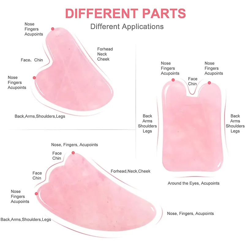 Rosenquarz Gua Sha Brett Natür – Jade Gua Sha Tool Bewertung und Preis